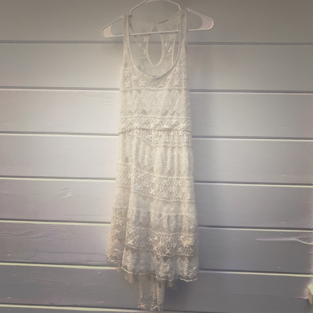 Beautiful Mid-length Light Cream Lace Dress
